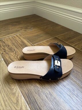 Dr. Scholl's Women's Original Clog Slide Sandals Navy Size 10